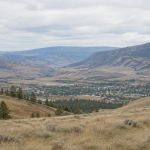 Rolling grassland ranchland hills overlooking the Nicola Valley near Merritt, BC