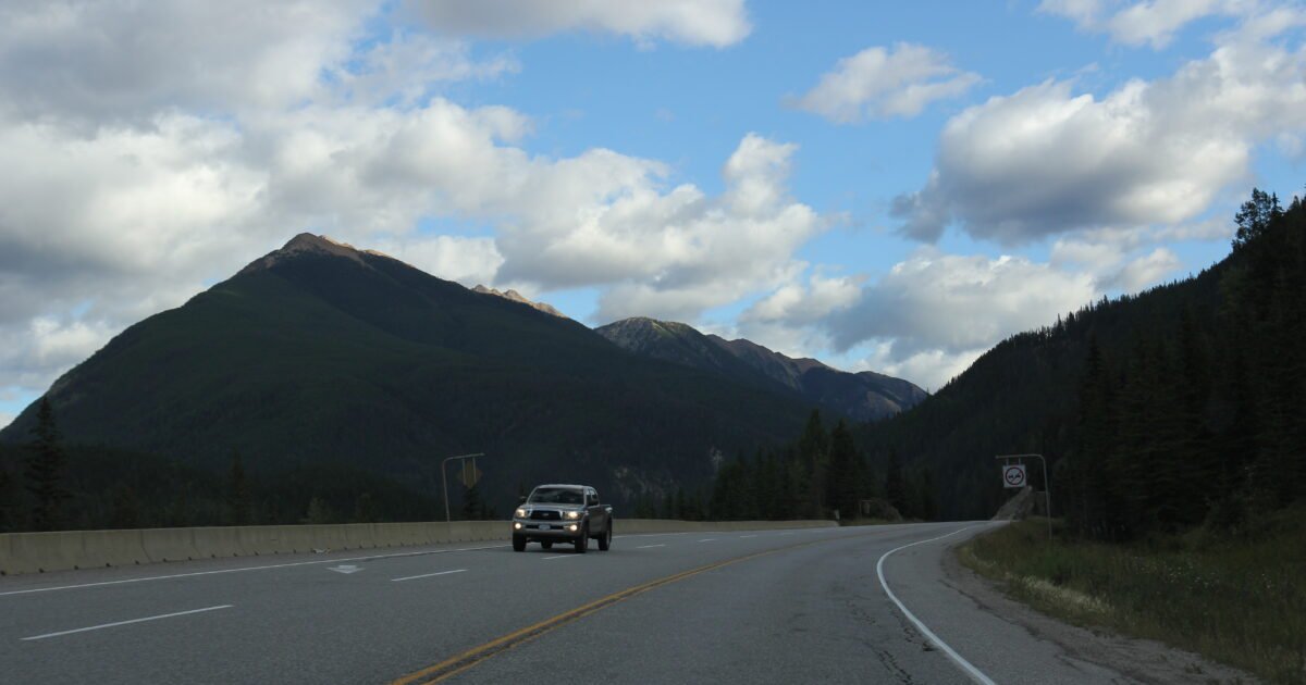 Kicking Horse Pass on the Trans-Canada Highway between BC and Alberta